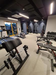 Posilňovňa alebo fitness centrum v ubytovaní Apartament Słoneczne Nabrzeże
