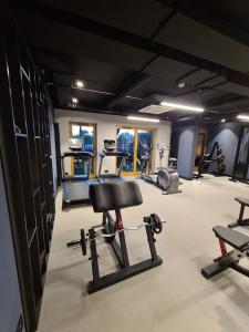 Posilňovňa alebo fitness centrum v ubytovaní Apartament Słoneczne Nabrzeże