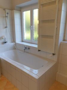 Łazienka w obiekcie FAMILY APARTMENT LINZ Wohnen mit Garten am Fusse des Pöstlingbergs TOP LAGE Villenviertel