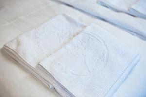 a white napkin sitting on top of a table at Mathias Rex in Szentendre