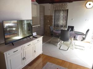 Televízia a/alebo spoločenská miestnosť v ubytovaní Apartments Amfa
