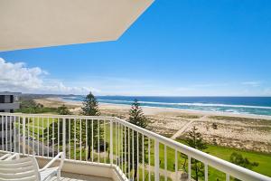 a view from the balcony of a house overlooking the ocean at Meridian Tower Kirra Beach in Gold Coast