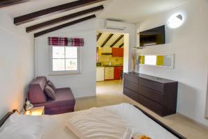 Μια τηλεόραση ή/και κέντρο ψυχαγωγίας στο Apartments Jacqueline