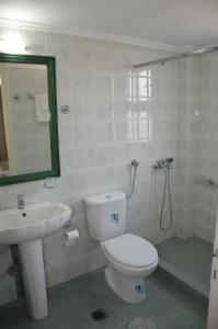 凱洛葛莉亞的住宿－瑞納之家酒店，浴室配有白色卫生间和盥洗盆。