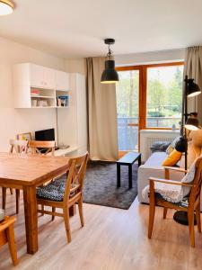 Kuchyň nebo kuchyňský kout v ubytování Apartmány 50