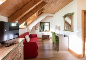 TV a/nebo společenská místnost v ubytování Hotel Edelhof