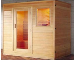 a wooden shed with two windows on it at Podere I Casaloni - La casa nel bosco in Torniella