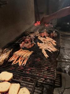 un montón de carnes están cocinando en una parrilla en VisitAylinVis en Vis