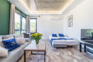 Posteľ alebo postele v izbe v ubytovaní Apartamenty Gdansk EU- Apartamenty Jelitkowska 11, 200m od morza
