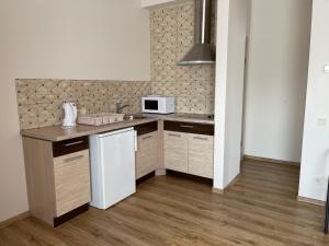 Dapur atau dapur kecil di Apartamentų ir nameliu nuoma, Baltijos perlas