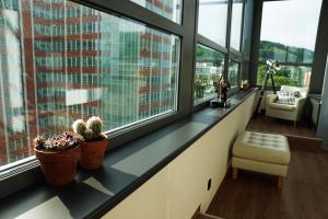 Χώρος καθιστικού στο View Skyscraper Bata - loft XL