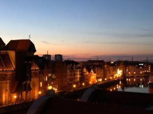 Výhľad na mesto Gdansk alebo výhľad na mesto priamo z apartmánu