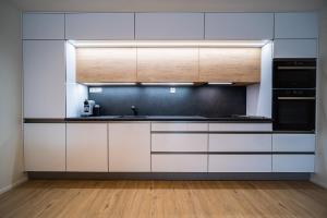 Kuchyň nebo kuchyňský kout v ubytování Apartmán Lipnoport