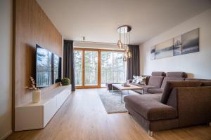 TV a/nebo společenská místnost v ubytování Apartmán Lipnoport