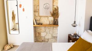 Postel nebo postele na pokoji v ubytování ArtHill eco villas