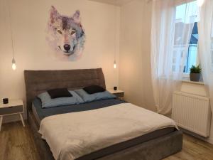 Posteľ alebo postele v izbe v ubytovaní Apartamenty Oleńka I - Szczytno Mazury