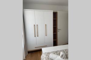 Łóżko lub łóżka w pokoju w obiekcie Galerie Wohnung Hechelstein / Top 106