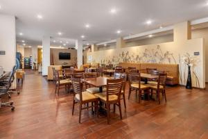 Restoran või mõni muu söögikoht majutusasutuses Sleep Inn & Suites Lincoln University Area