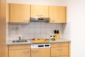 A kitchen or kitchenette at Appartementhaus Bergland
