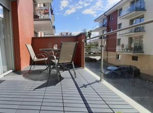 Balkón alebo terasa v ubytovaní Apartament Magia Rewal