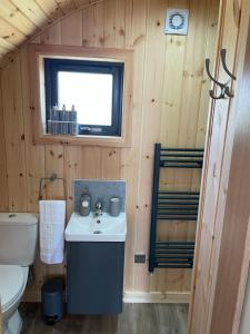 a bathroom with a sink and a toilet at Allt Yelkie Pod Coig, Earlish in Earlish