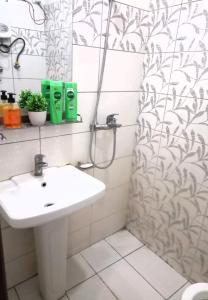 ラーワルピンディーにあるOne Bedroom Apartment in Bahria townの洗面台と鏡のあるバスルーム