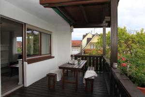 En balkong eller terrass på Gästehaus zum Rhein
