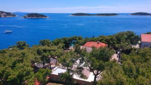 an aerial view of the islands in the water at Beach Residences Caroline in Hvar