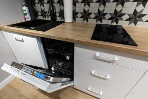 Kuchyňa alebo kuchynka v ubytovaní Stylowe Apartamenty Plewiska