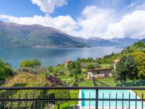 a view of a lake from a balcony at Holiday Home Casa Rina by Interhome in Perledo