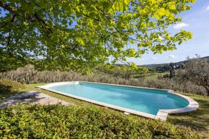 una piscina in mezzo a un campo alberato di Isola del Pittore casa indipendente in Villa Storica a Grassina