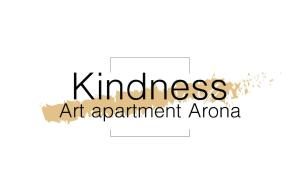 a sign that reads kindness art experiment avonia at Kindness art apartment in historic center in Arona