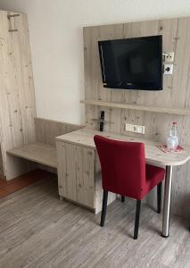 TV a/nebo společenská místnost v ubytování Landgasthaus Zollerstuben