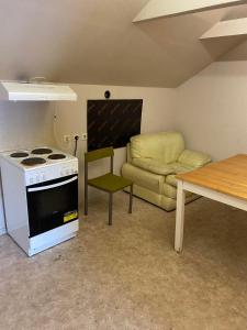 Kuchyň nebo kuchyňský kout v ubytování Telliskivi Hostel