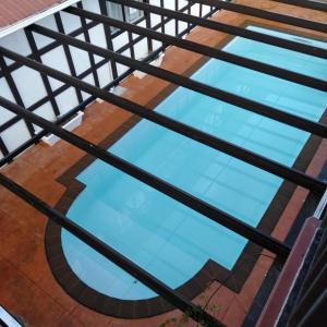 an overhead view of a glass roof of a building at Albatross Motel in Napier