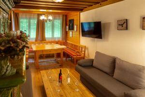 TV a/nebo společenská místnost v ubytování Four Seasons Lodge