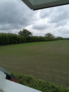 a large field with a large field of grass at MoMe Appartment in Groß Rönnau