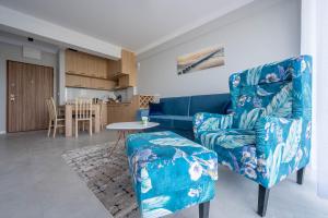 Posezení v ubytování Apartament Natural 305 z widokiem na morze