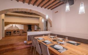 ห้องอาหารหรือที่รับประทานอาหารของ Villa Poggiostelle