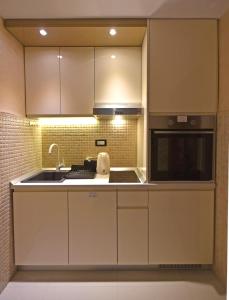 Kuchyň nebo kuchyňský kout v ubytování Apartments Daki