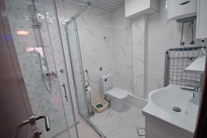Koupelna v ubytování Apartments Daki
