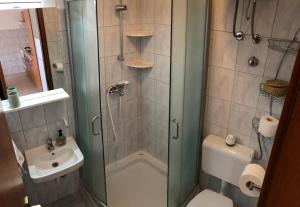 Koupelna v ubytování Apartments Mira
