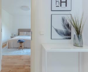 Voodi või voodid majutusasutuse Perfektes Appartement für Erholung in der Wachau!! toas