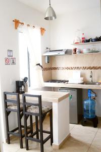 Η κουζίνα ή μικρή κουζίνα στο Departamento privado, NUEVO Jacuzzi Rooftop, AC, GRAN WF