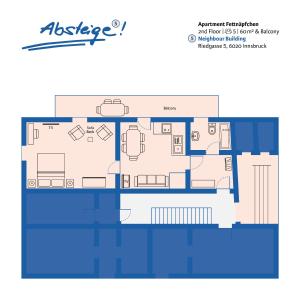 Plán poschodí v ubytovaní Absteige Innsbruck- Zentrale Ferienapartments