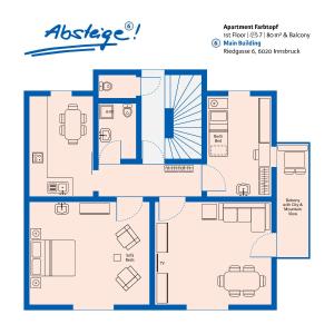 Plán poschodí v ubytovaní Absteige Innsbruck- Zentrale Ferienapartments