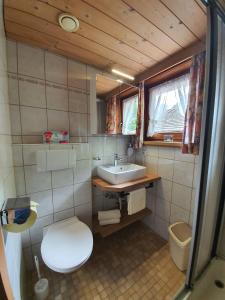 Koupelna v ubytování Haus Alpengruß