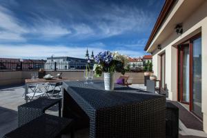 Balkón alebo terasa v ubytovaní Penzion a restaurace Feldsberg