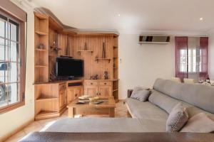 科尼爾－德拉弗龍特拉的住宿－Casa Ainhoa，带沙发和电视的客厅