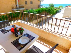A balcony or terrace at GMID IMMO Apartment Castell Joncar